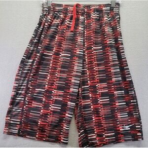 Nike Dri Fit Printed Training Shorts Black Red Gray‎ Boy's Small XL
